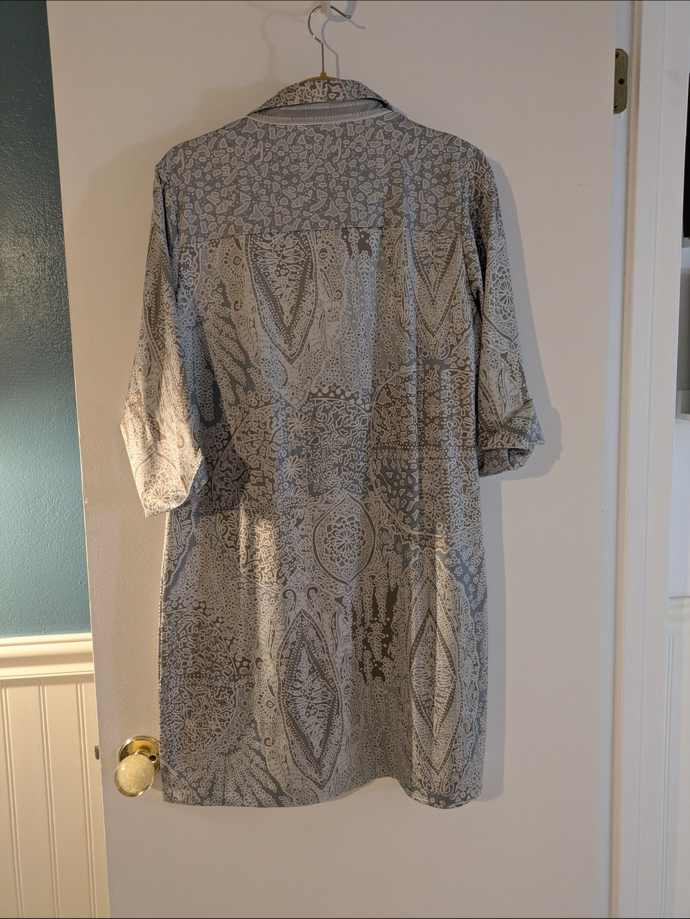 Gretchen Scott Gray Dress with White Pebble Print - Picture 6 of 11